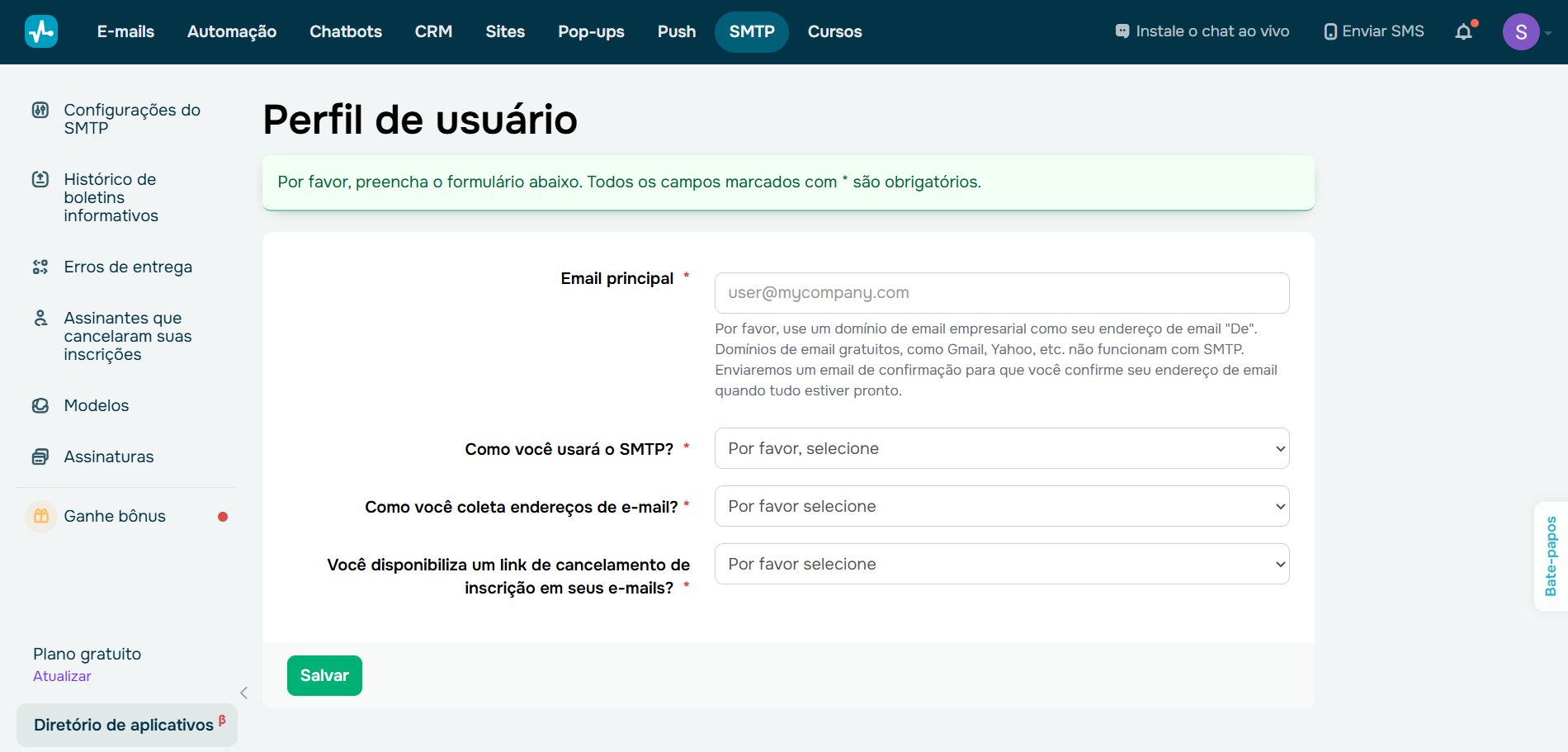 modelo-de-mensagem-smtp-sendpulse