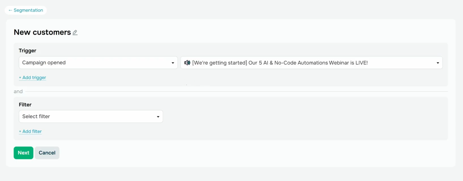 Segmenting subscribers