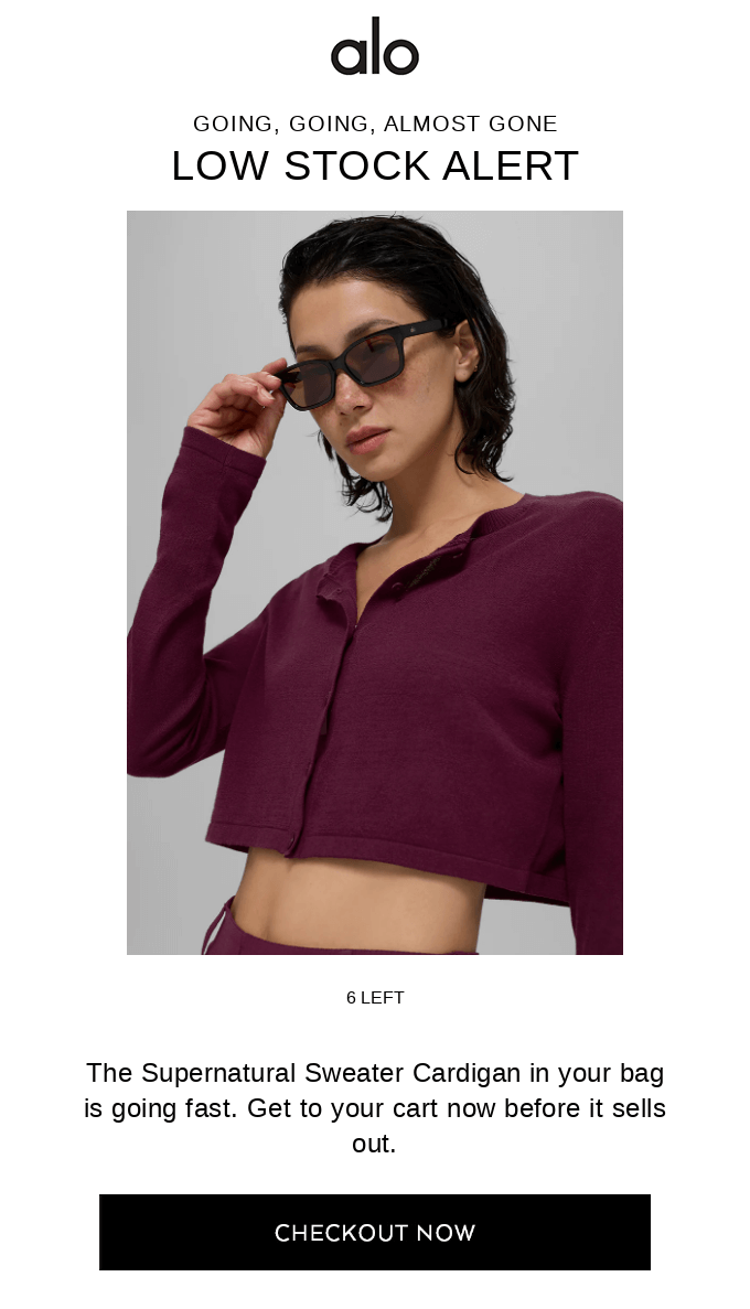 triggered email from Alo