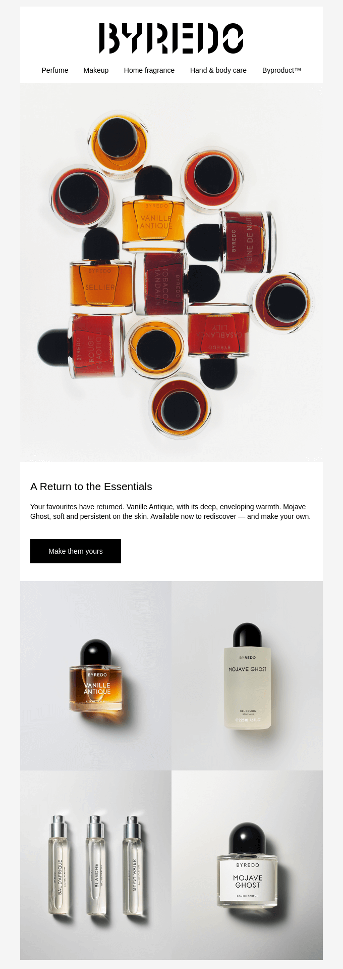 triggered email from BYREDO