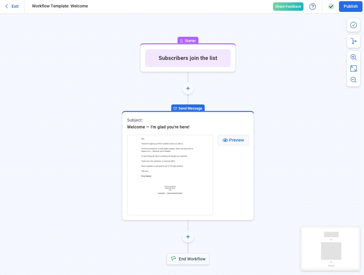 automated welcome flow