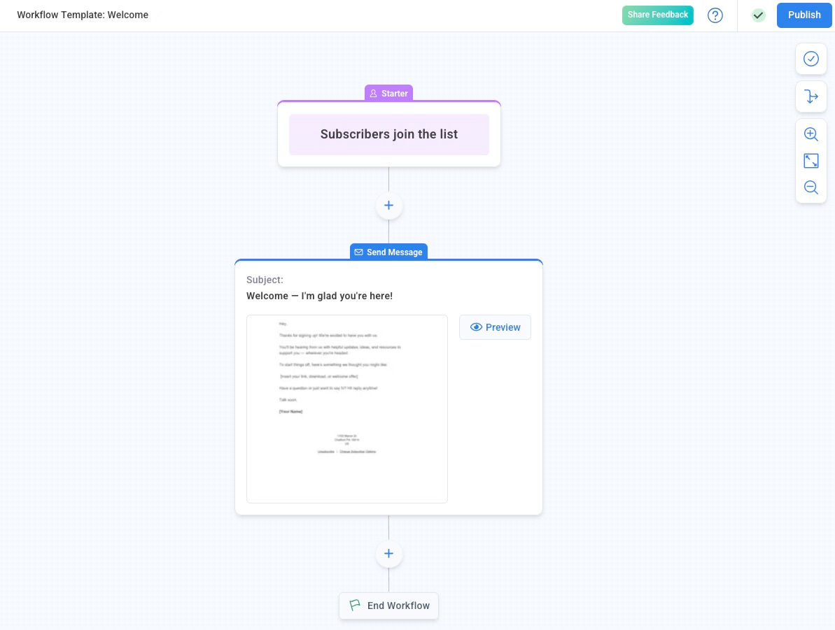 welcome email automation template