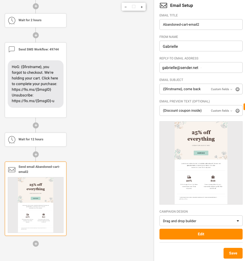 abandoned cart automation