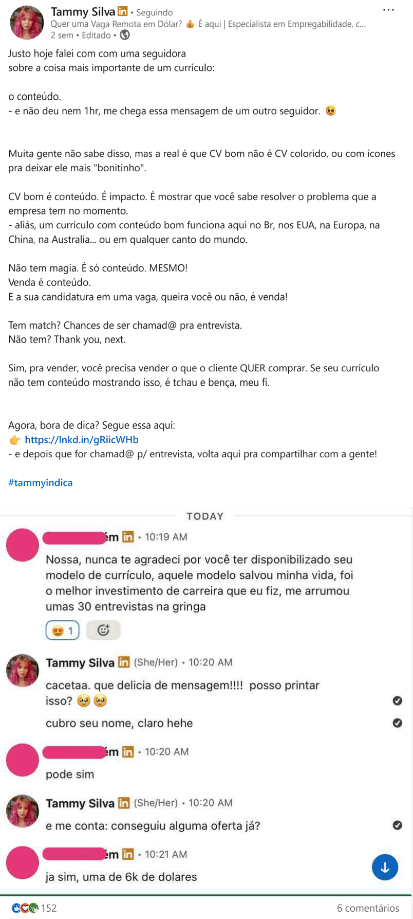 social-selling-consultor-de-emprego-tammy-silva