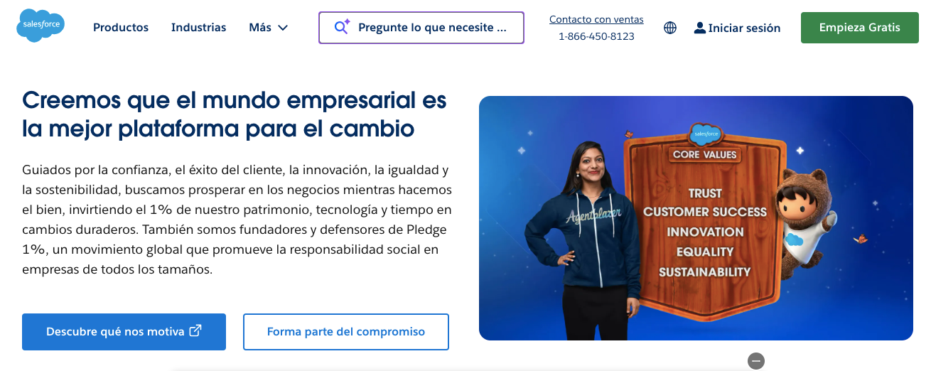 Sitio oficial de Salesforce