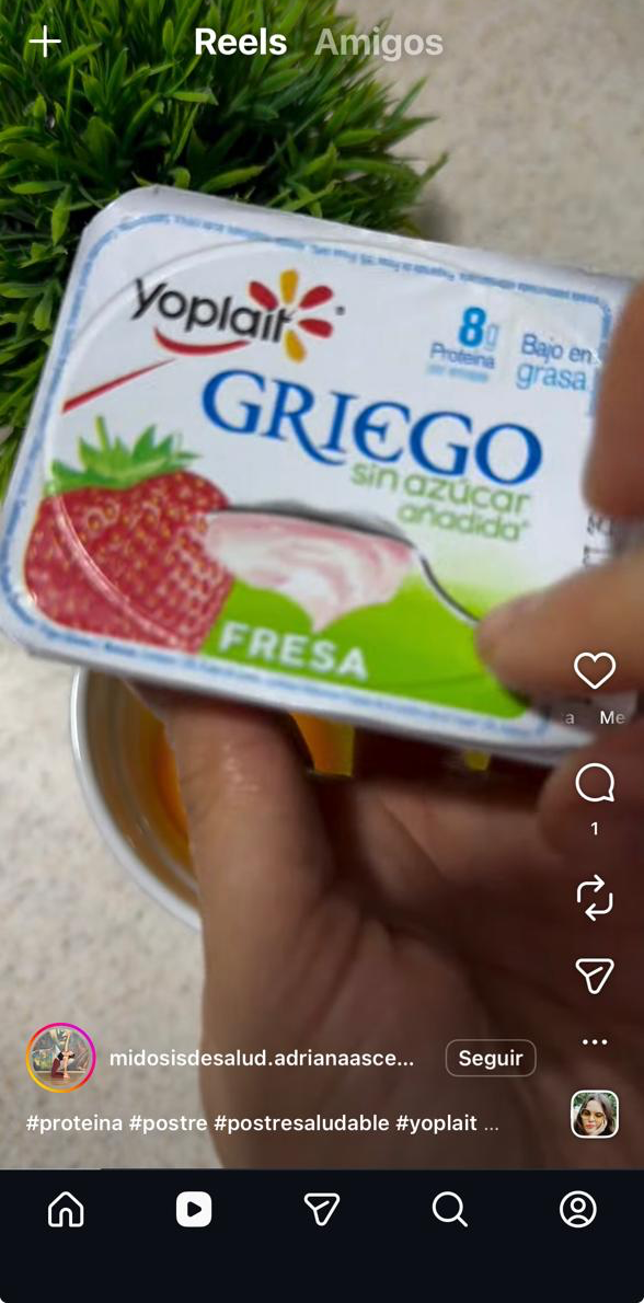 Imagen sobre un reel de una influencer promocionando una marca para ganar dinero en instagram