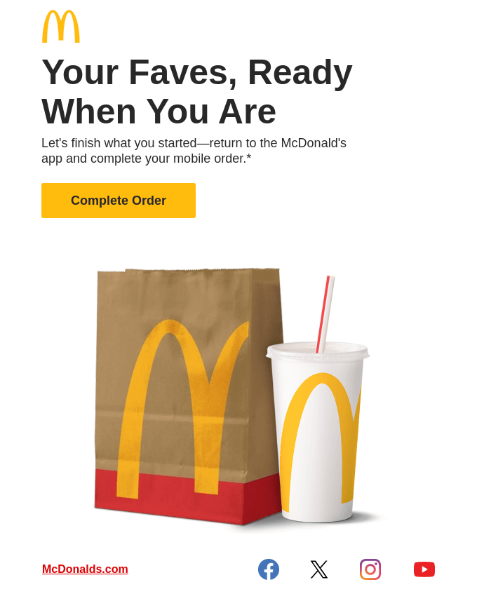 Abandoned cart email template 