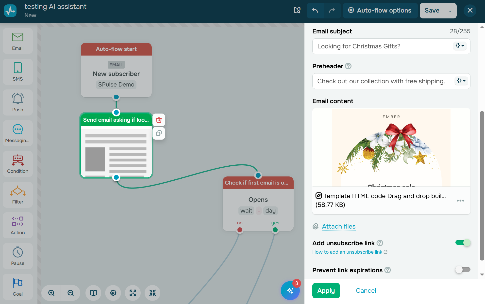unsubscribe link in your email 