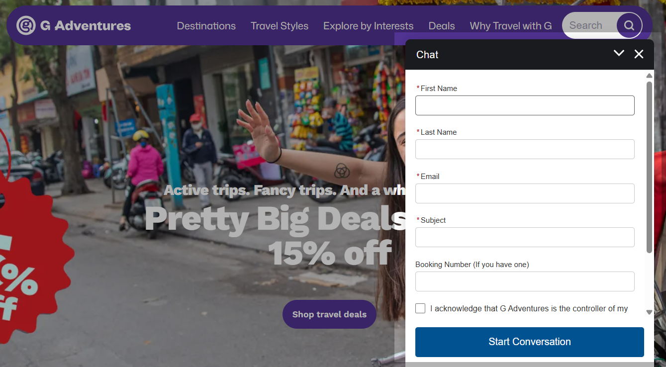 chatbot captures user details 