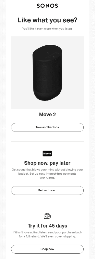 abandoned cart email 