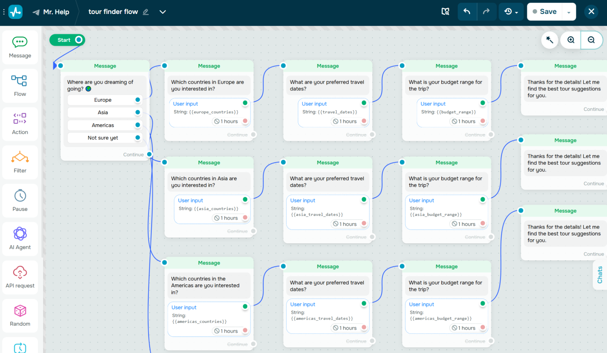 user inputs as variables