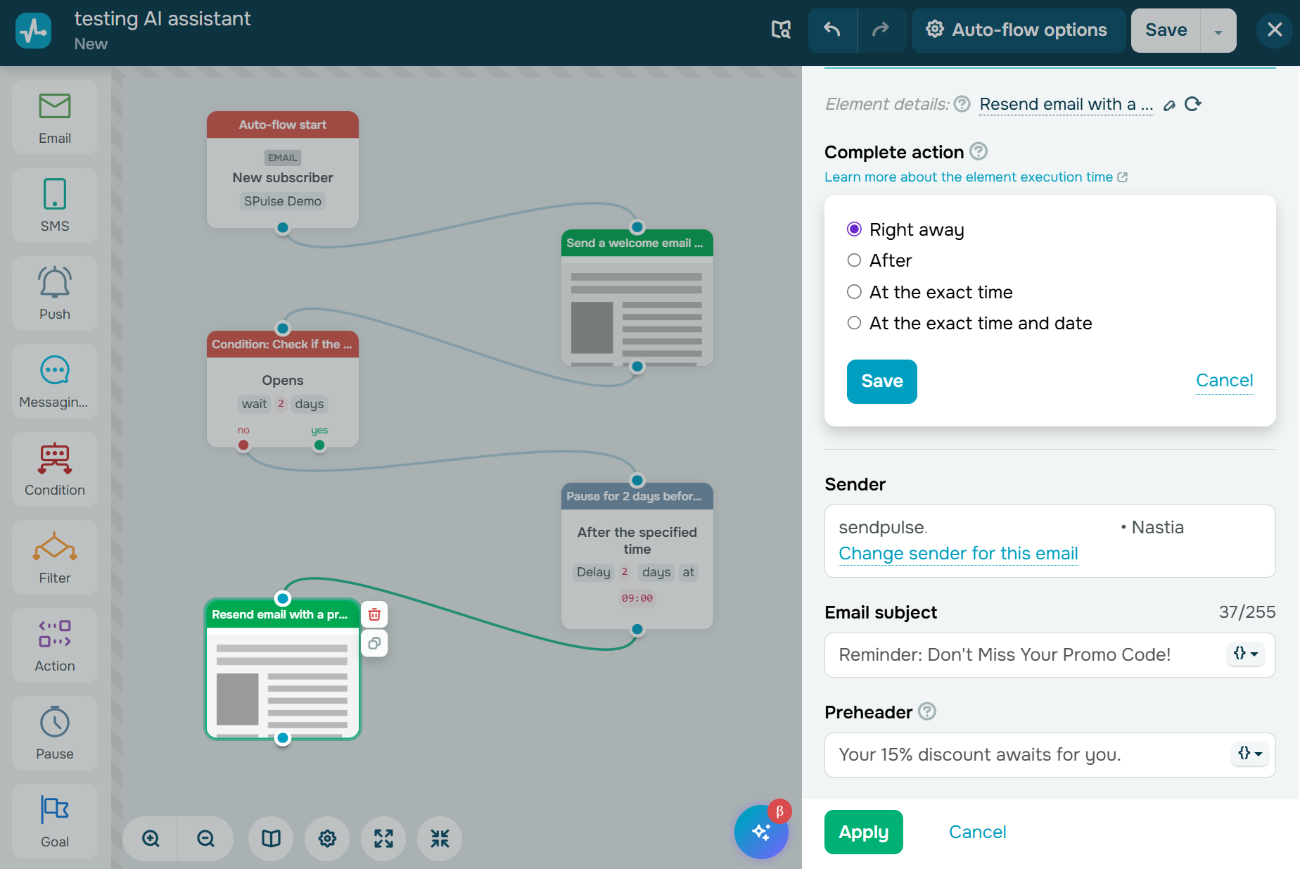 apply the changes made by the AI assistant manually