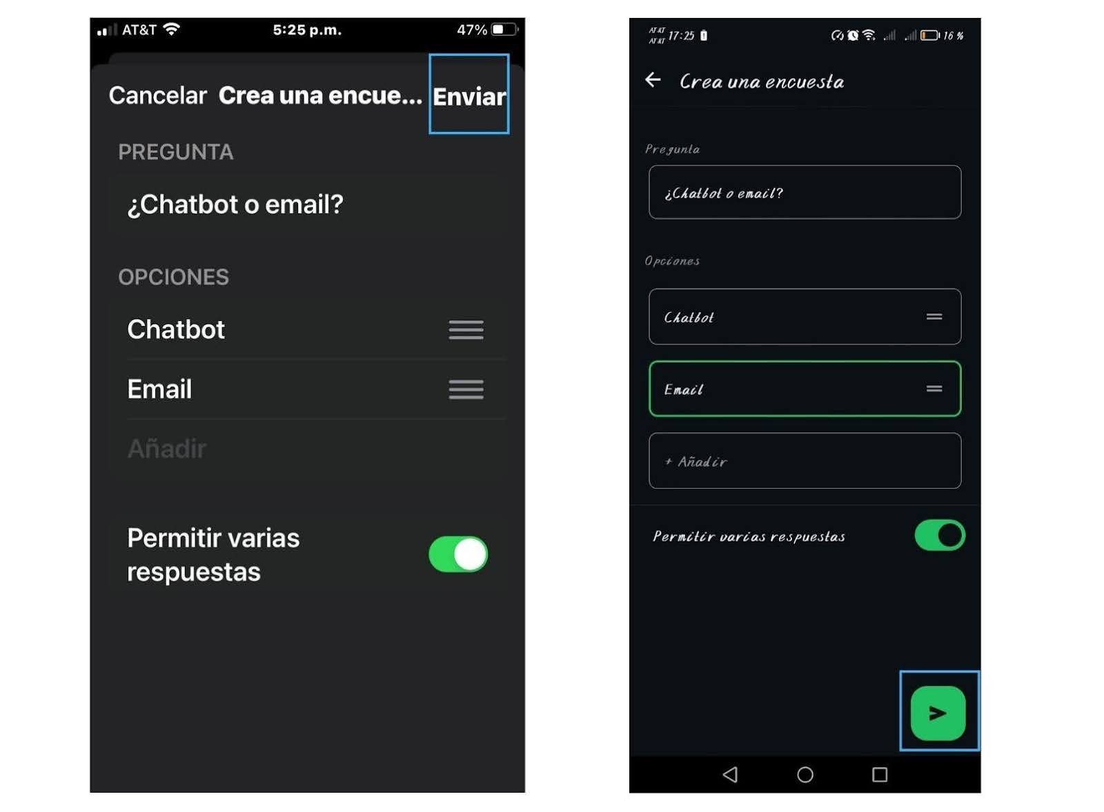 Pasos de cómo crear una encuesta en WhatsApp en distintos dispositivos