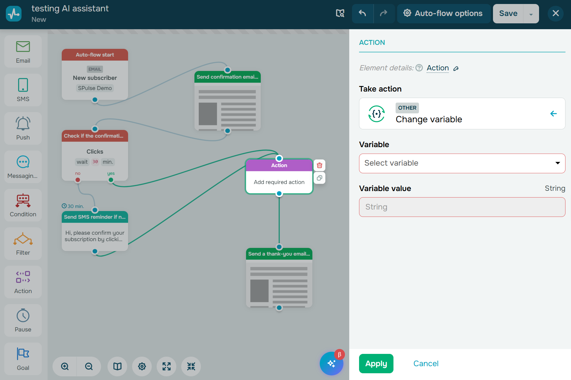 “Action” element 