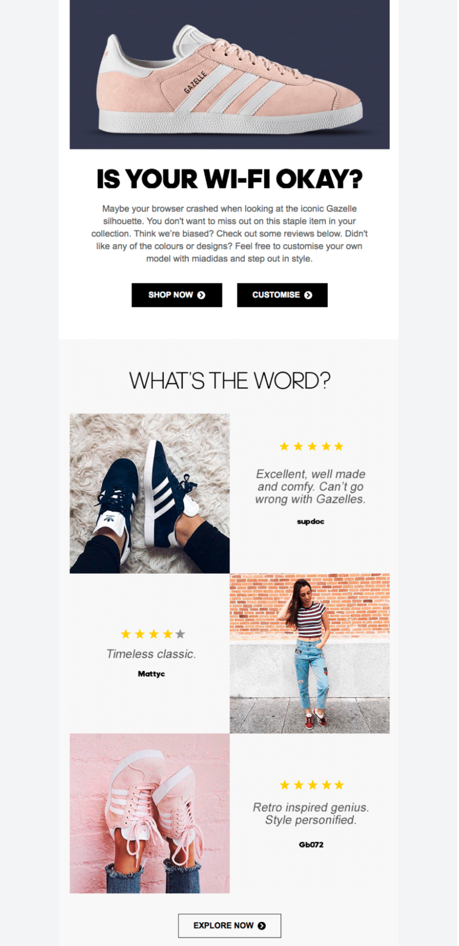  abandoned cart email example