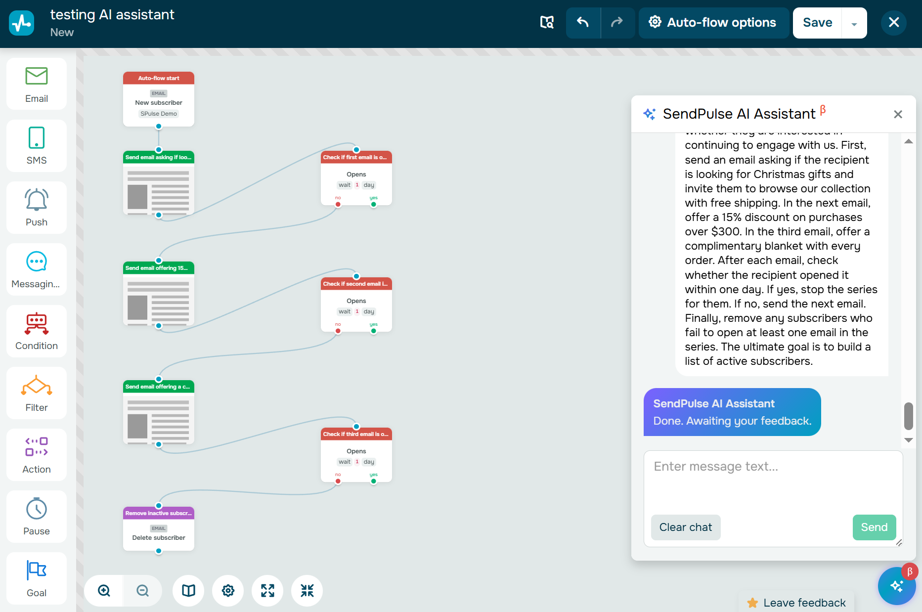 AI-generated reactivation flow 