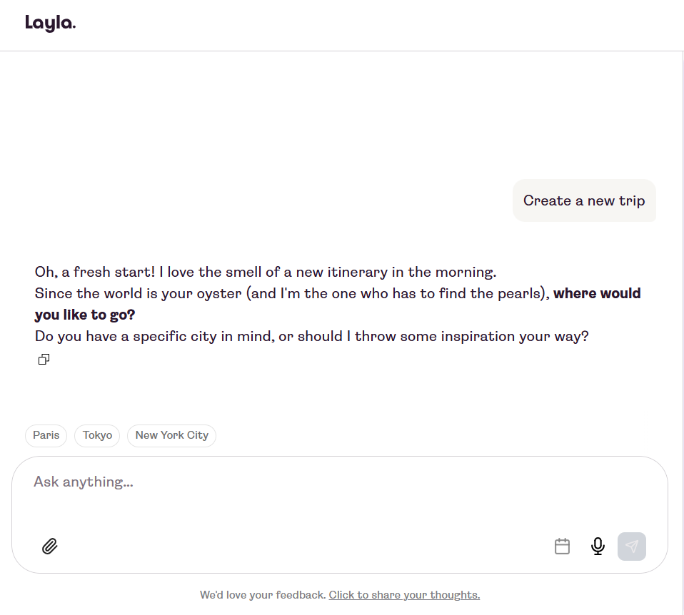 conversation with Layla