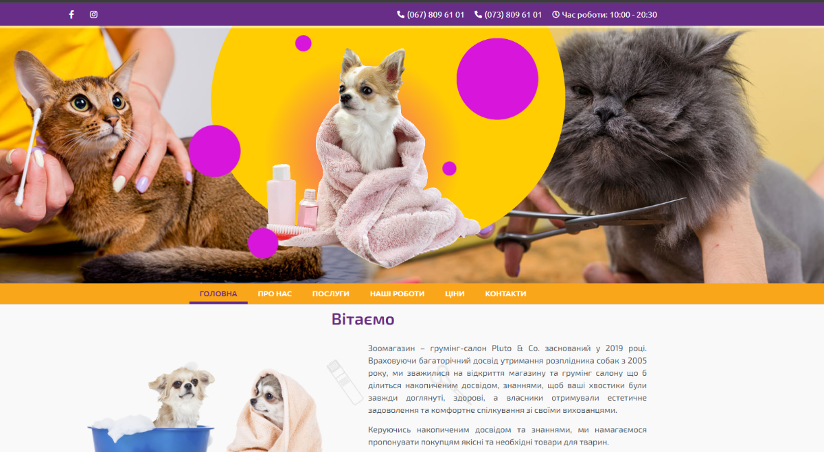 Сайт салона