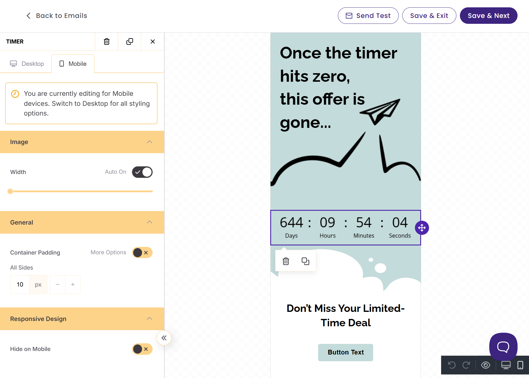 Benchmark email builder
