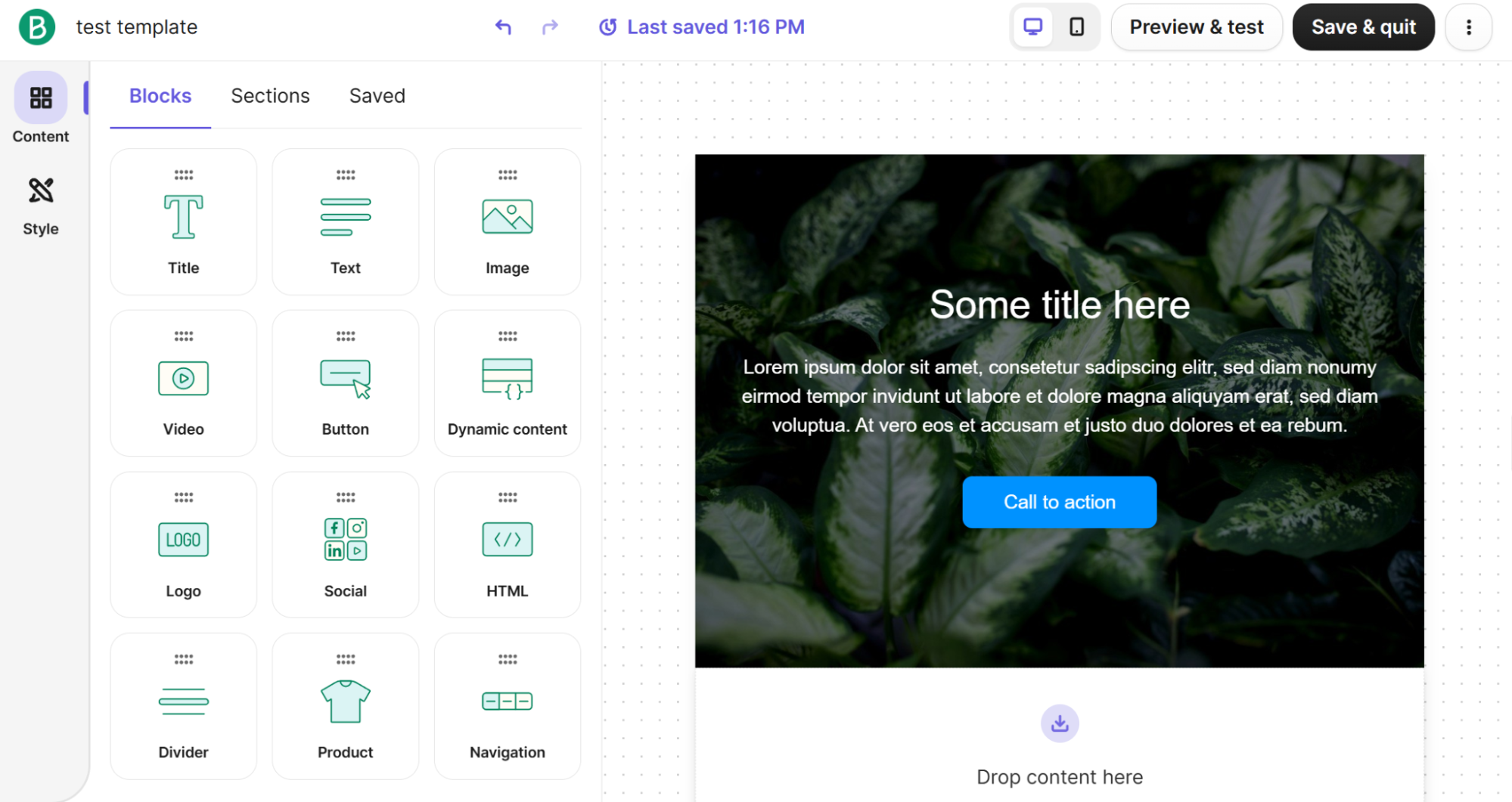 Brevo’s email builder