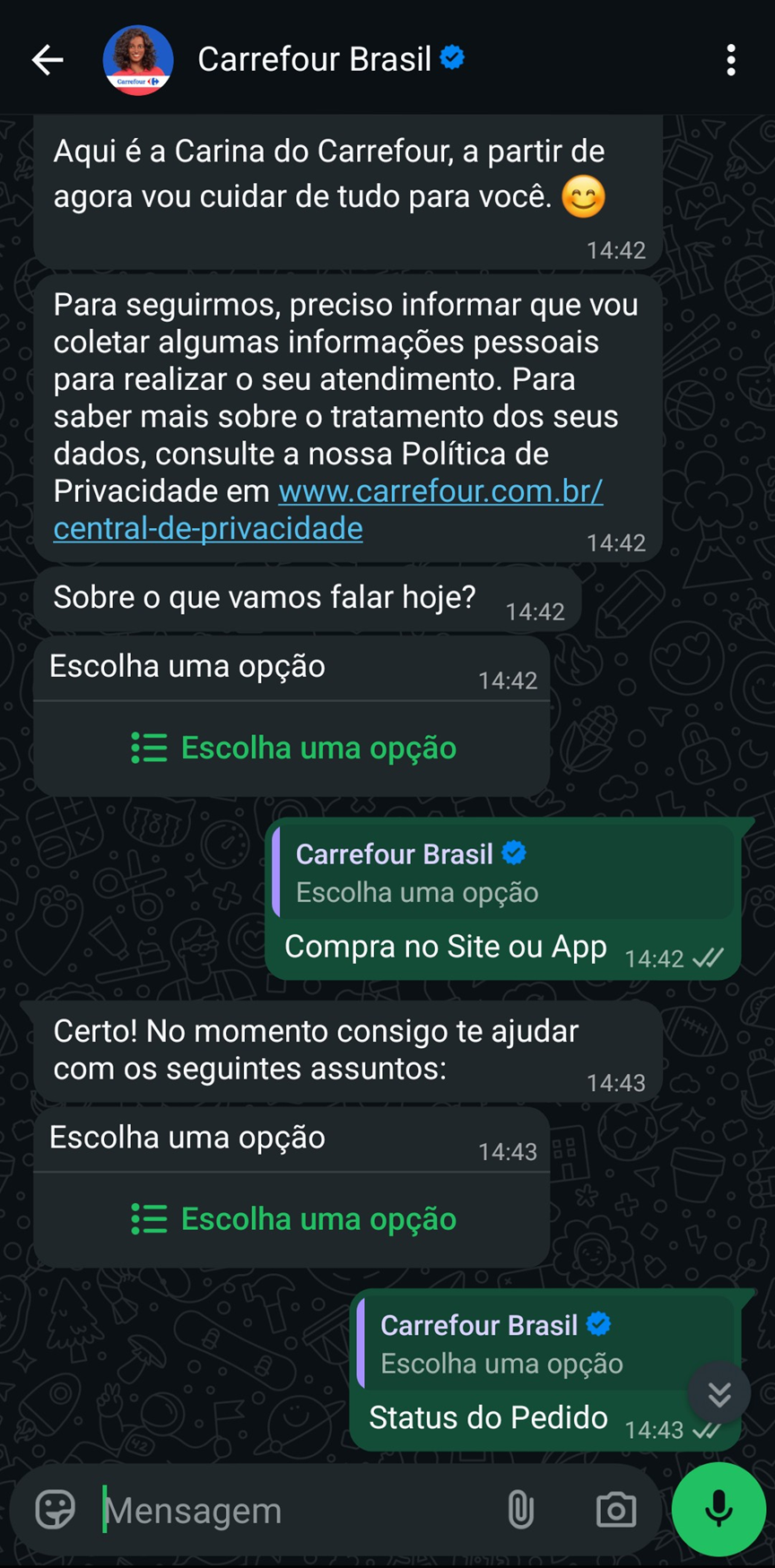 melhores-chatbots-para-whatsapp-carrefour