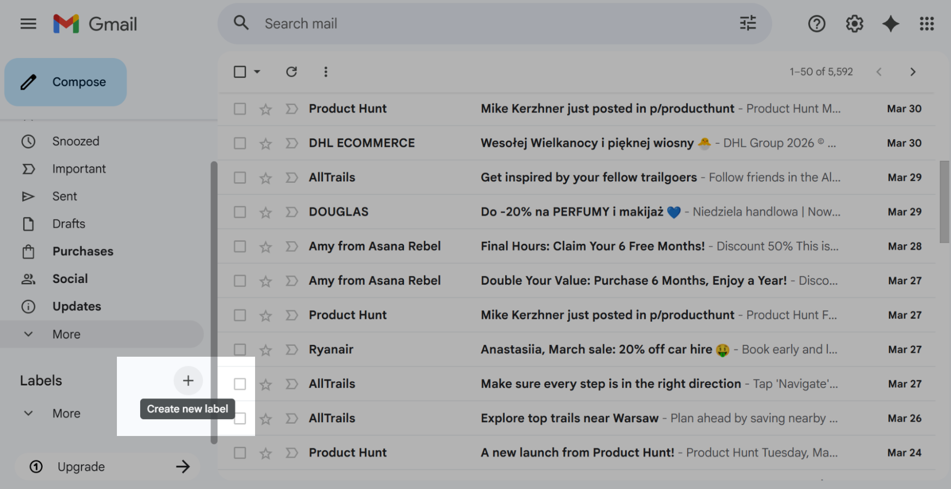 Google Contacts labels