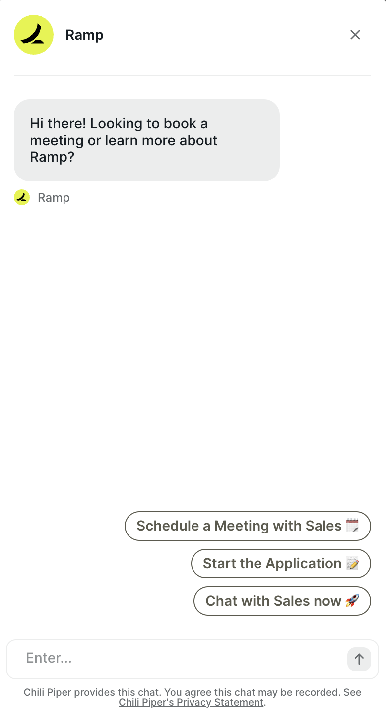 widget de chat pour site Web de startup