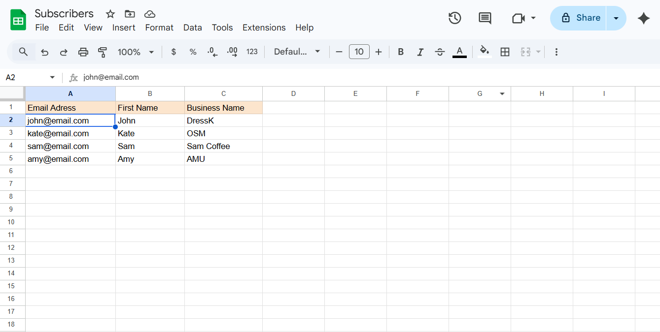 Google Sheet