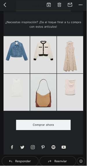 Email marketing para Mango México