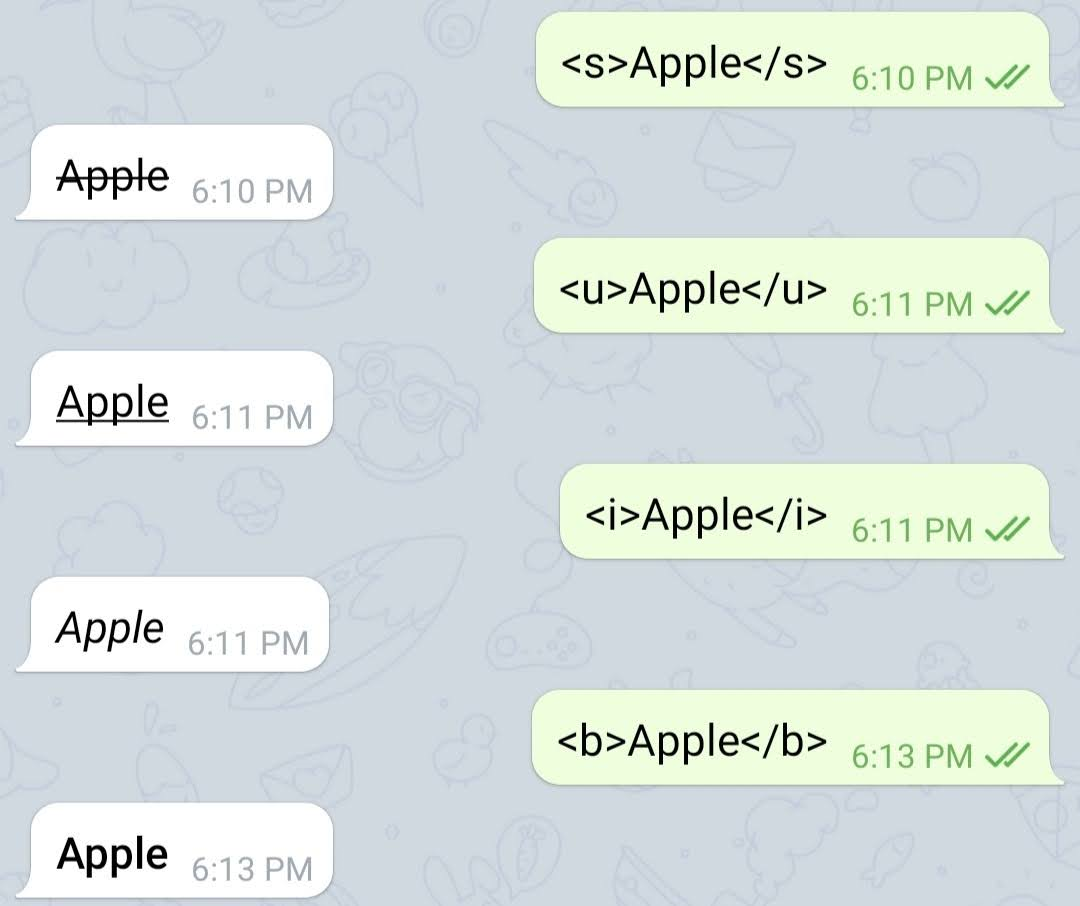 Telegram Markdown bot