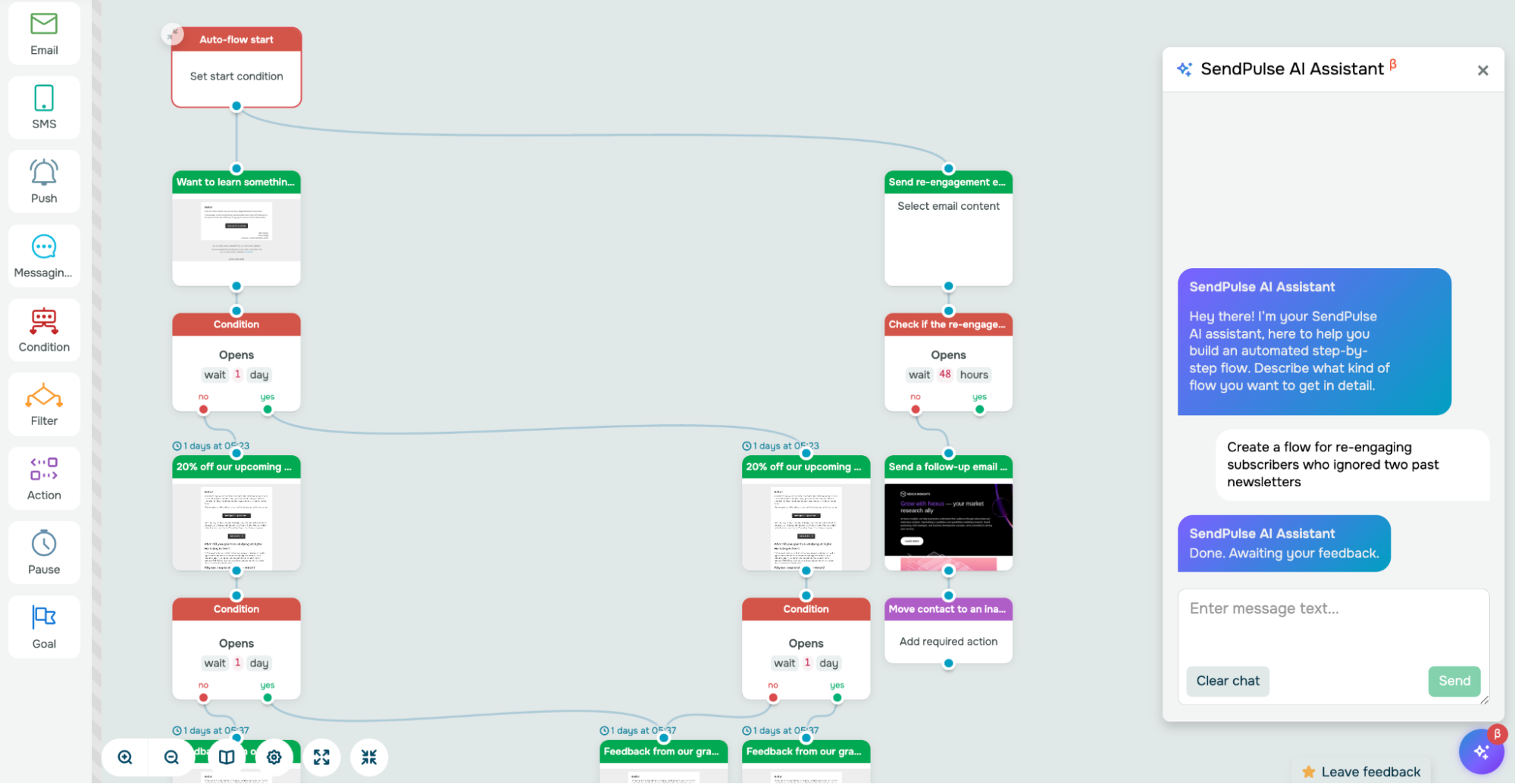 email automation flow