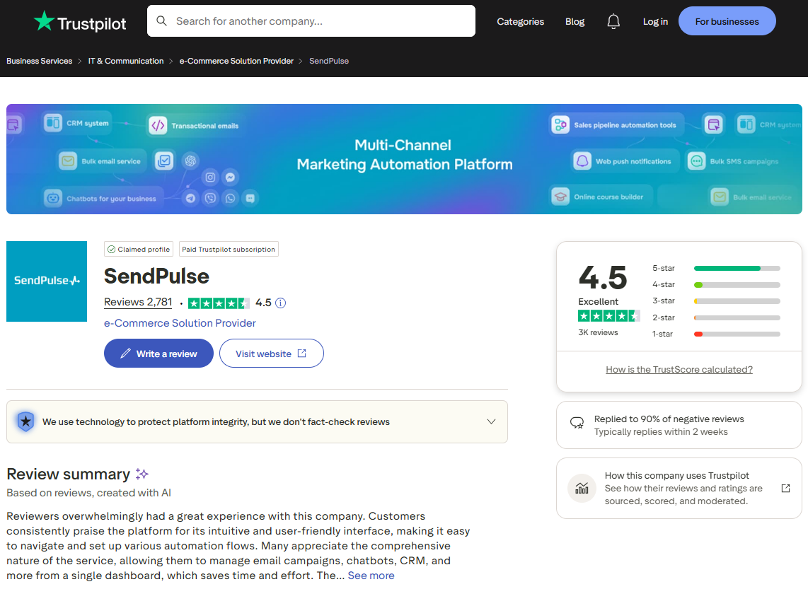 sendpulse-vs-activecampaign-avaliacoes-sendpulse