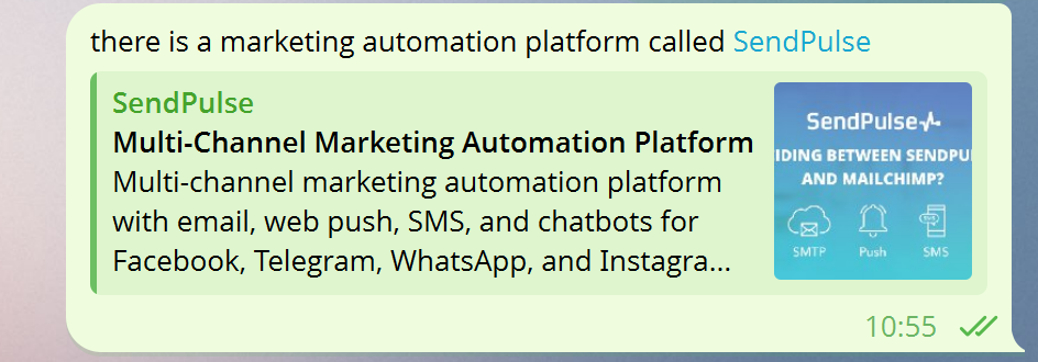 links on Telegram