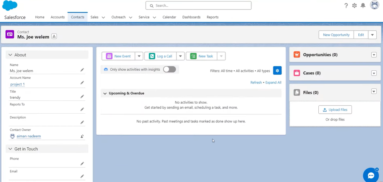 Tablero de Salesforce
