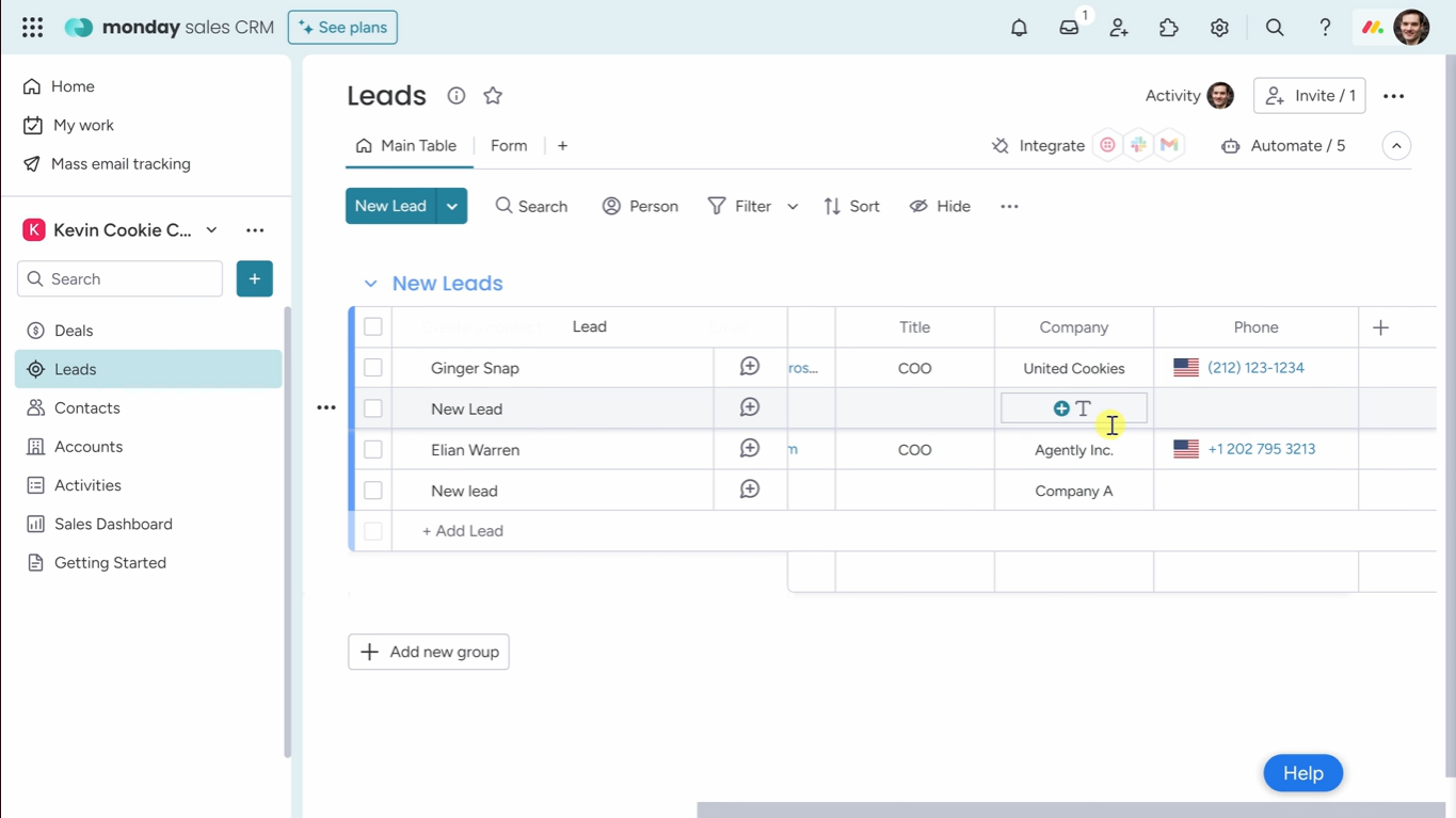 Monday es uno de los ejemplos de CRM más populares