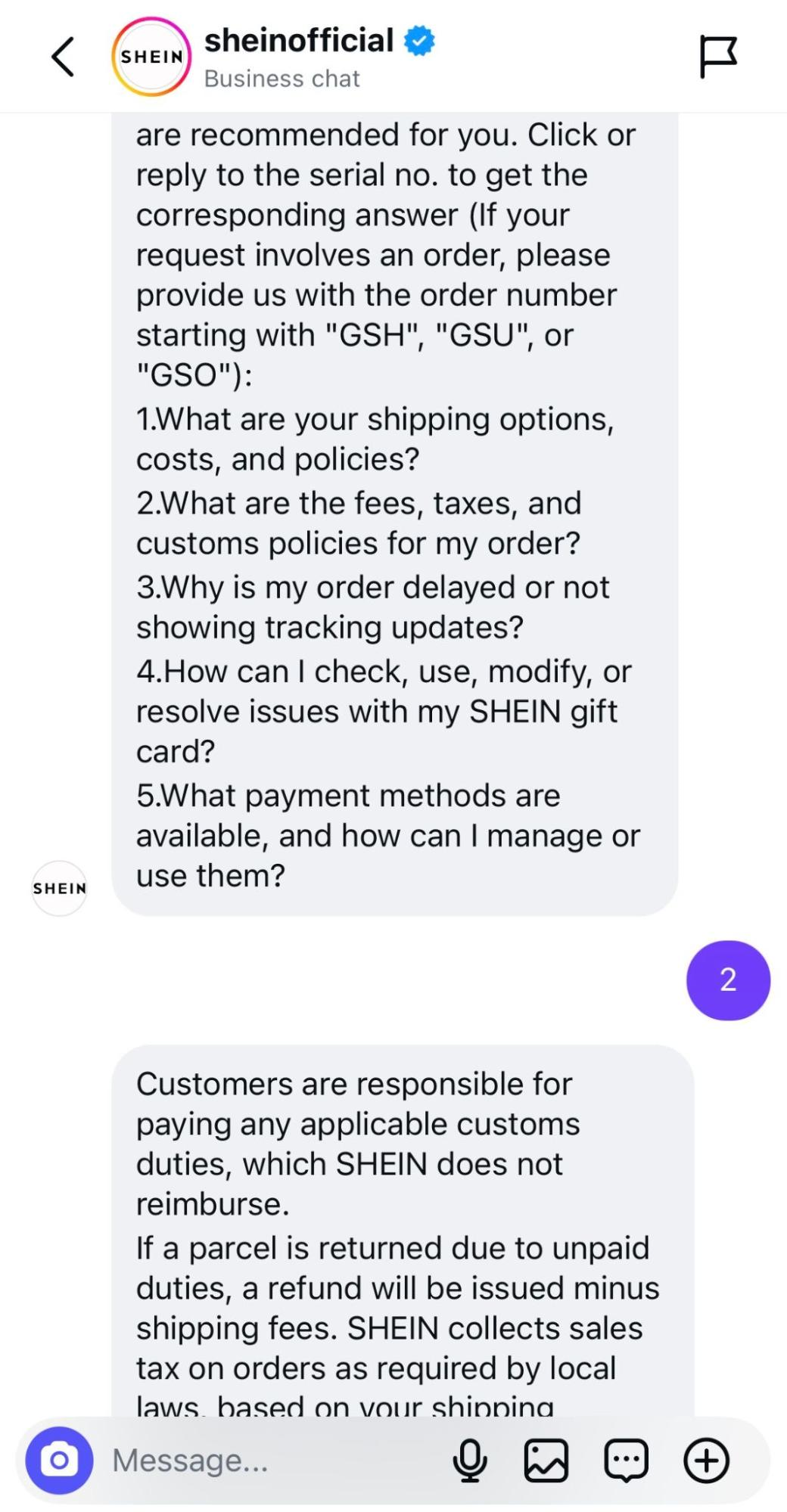 Instagram chatbot to automate its customer service