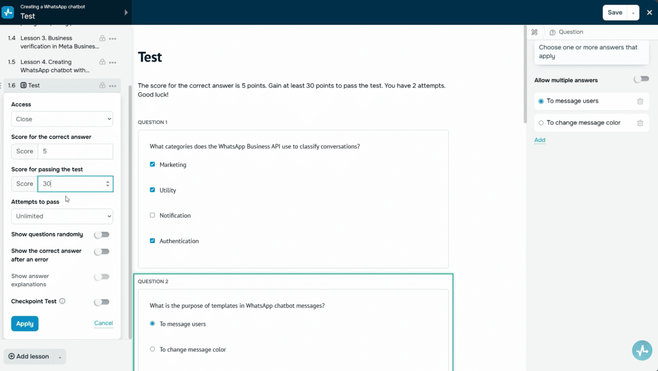 Lesson builder 
