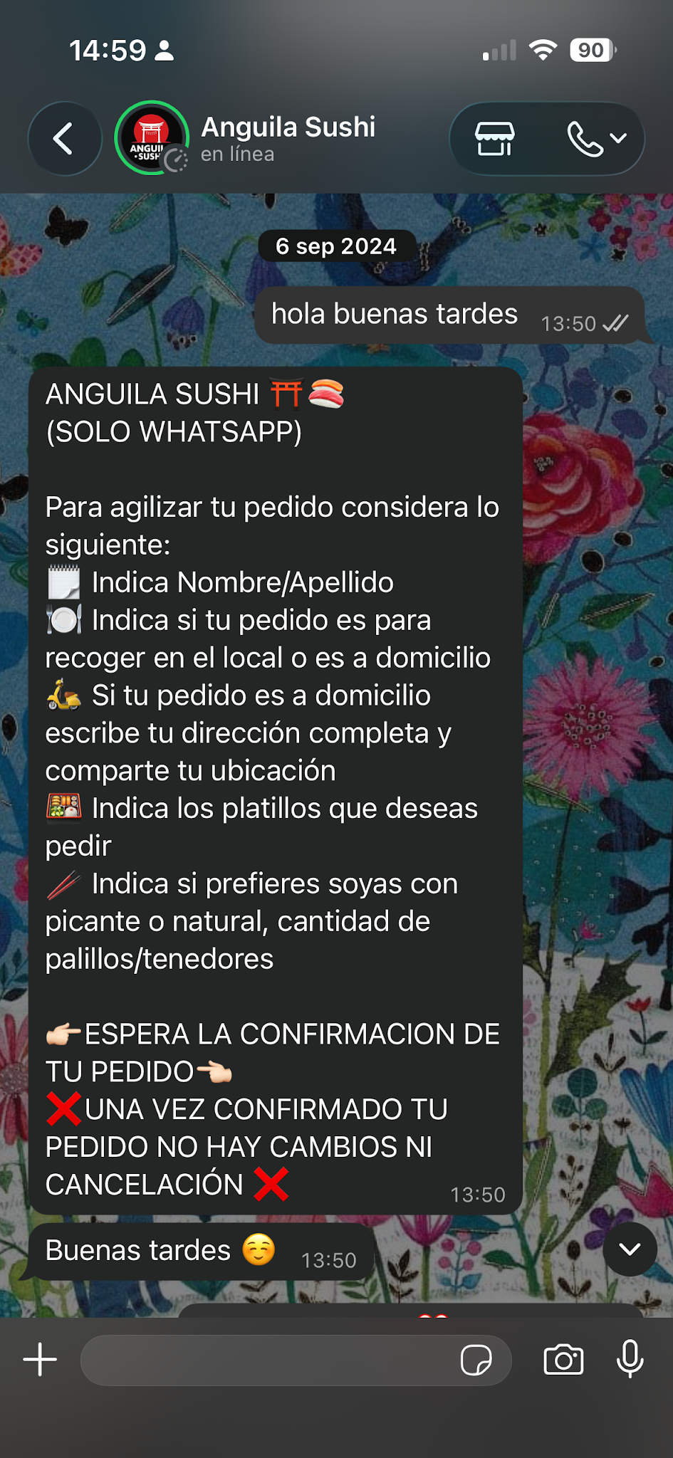 Respuesta automática de chatbot por regla 