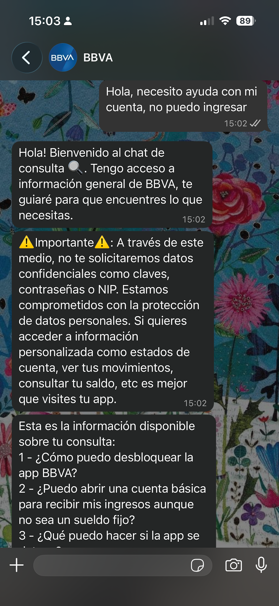 Chatbot con IA para casas financieras 