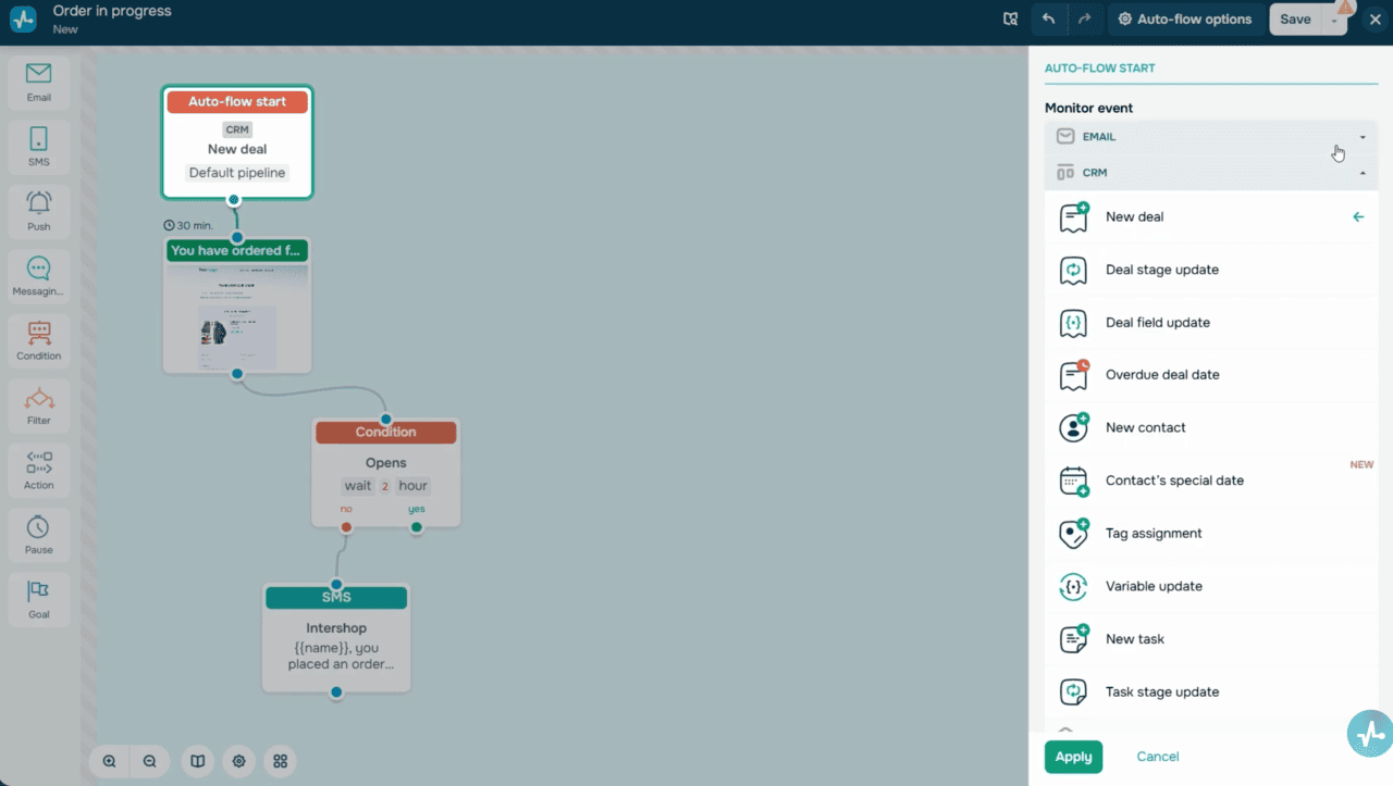 CRM triggers for contacts and tasks 
