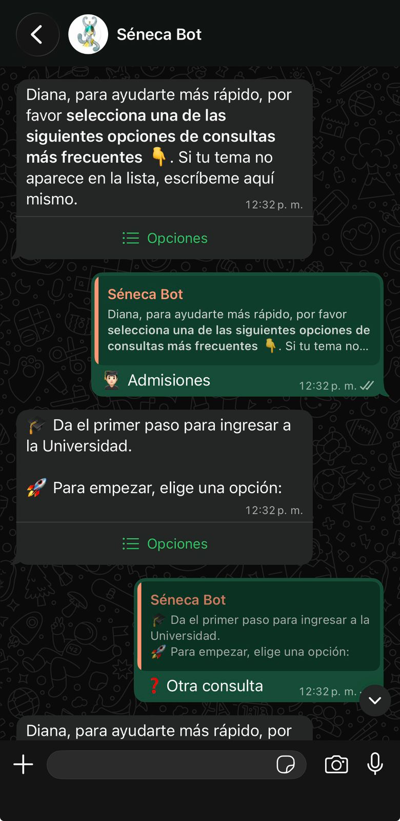 Chatbot educativo de preguntas frecuentes 