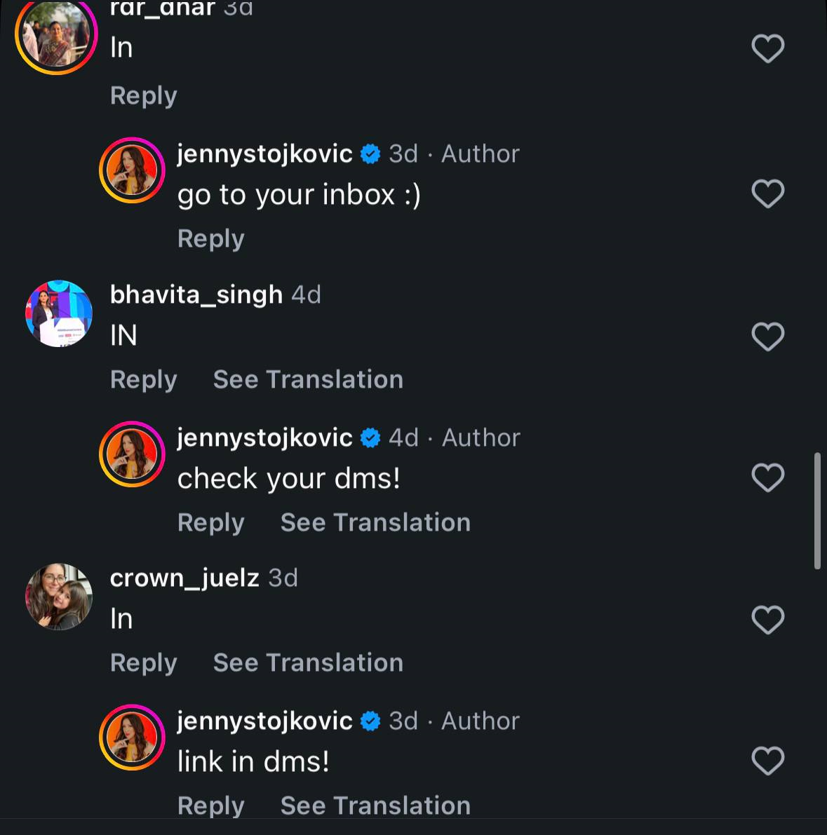 comment automation for promoting events