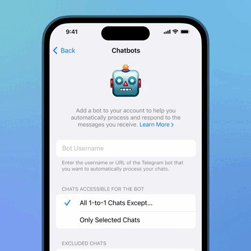 Ejemplo de chatbot en Telegram Business