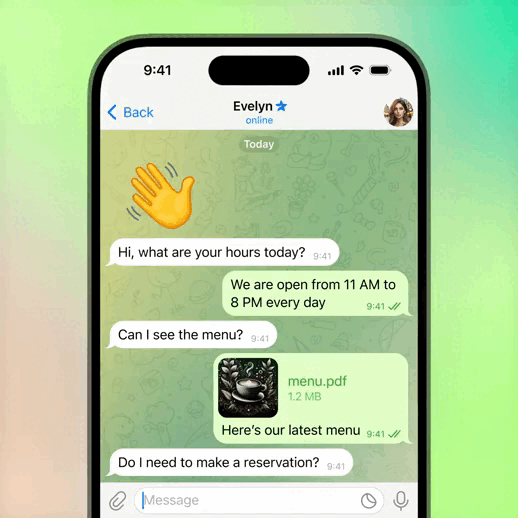 Respuestas rápidas con Telegram Business