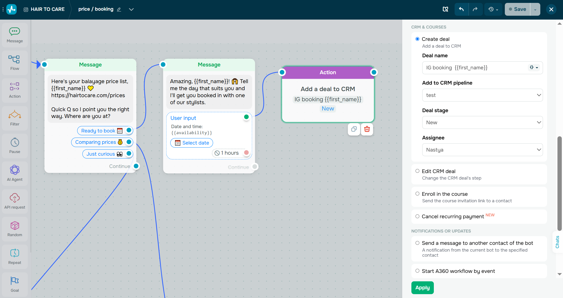 new CRM deal