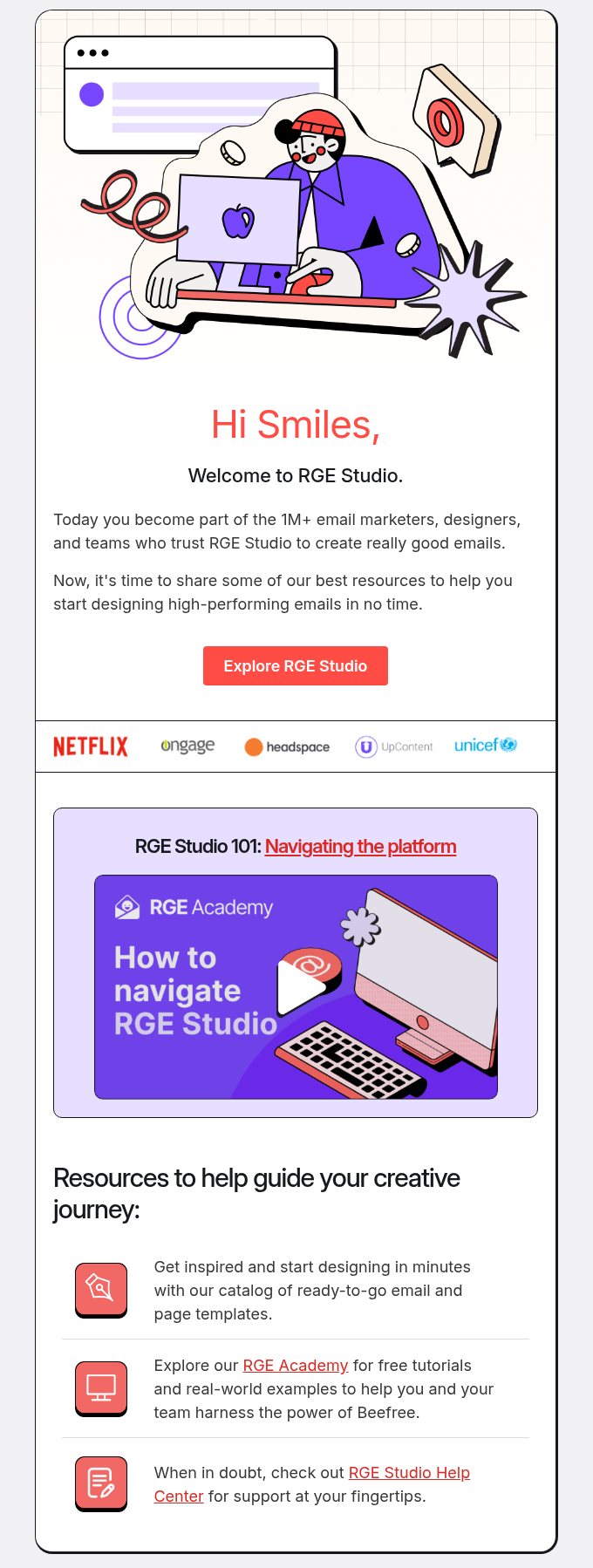 RGE Studio welcomes new users