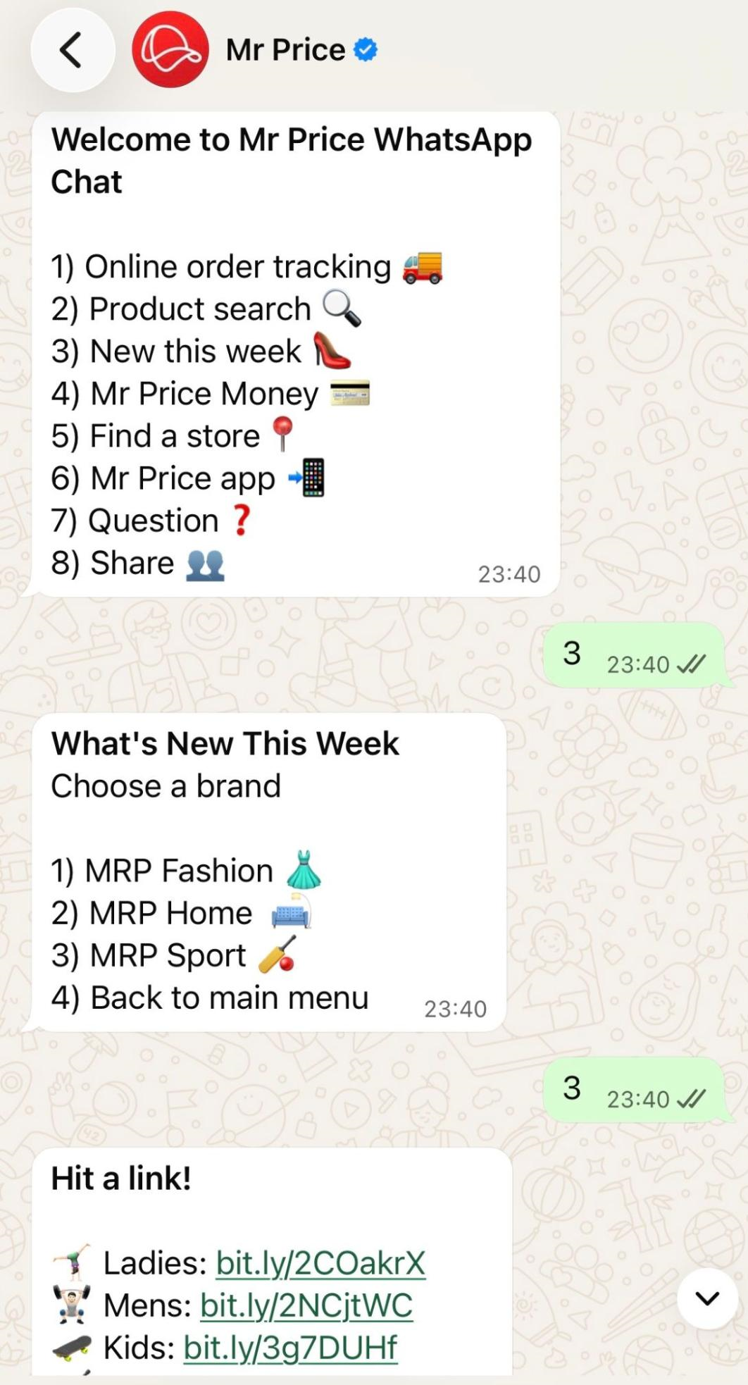 promotions from the Mr Price chatbot