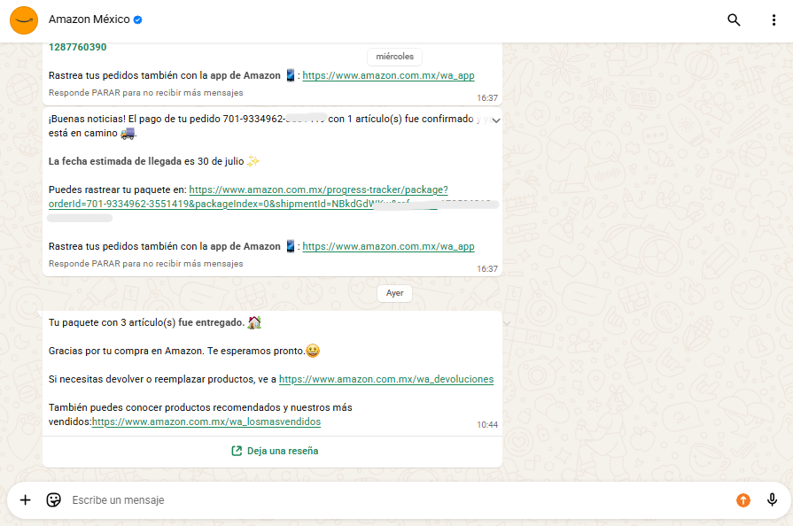 Amazon tiene su cuenta verificada en Meta 