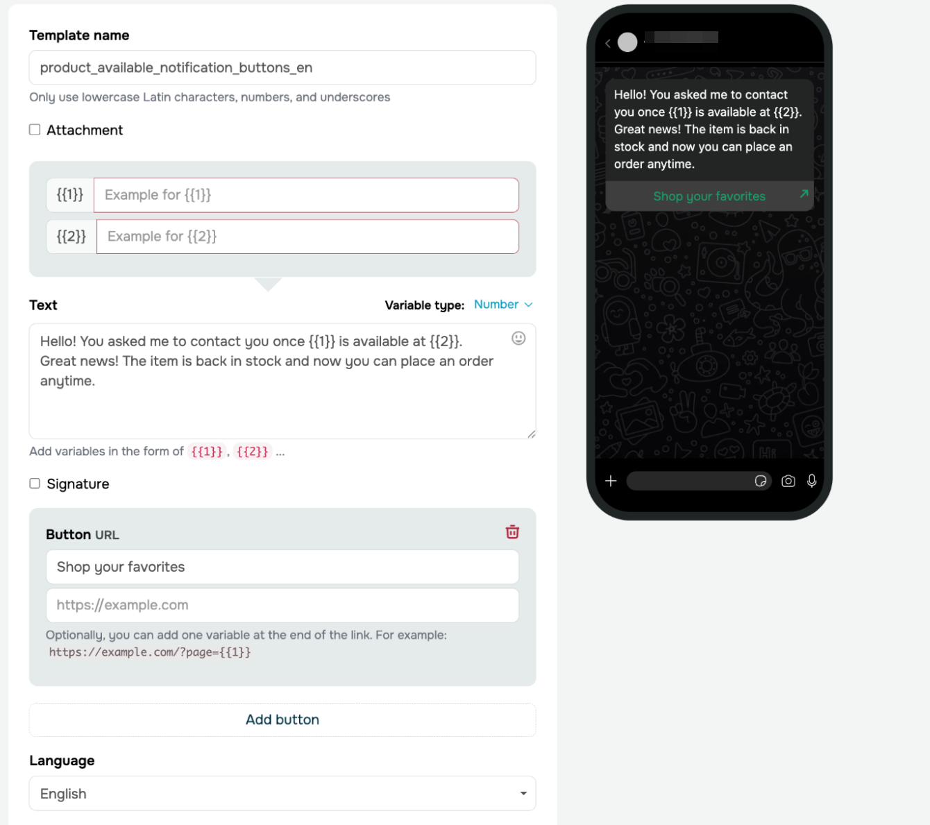 Preparing WhatsApp campaign templates