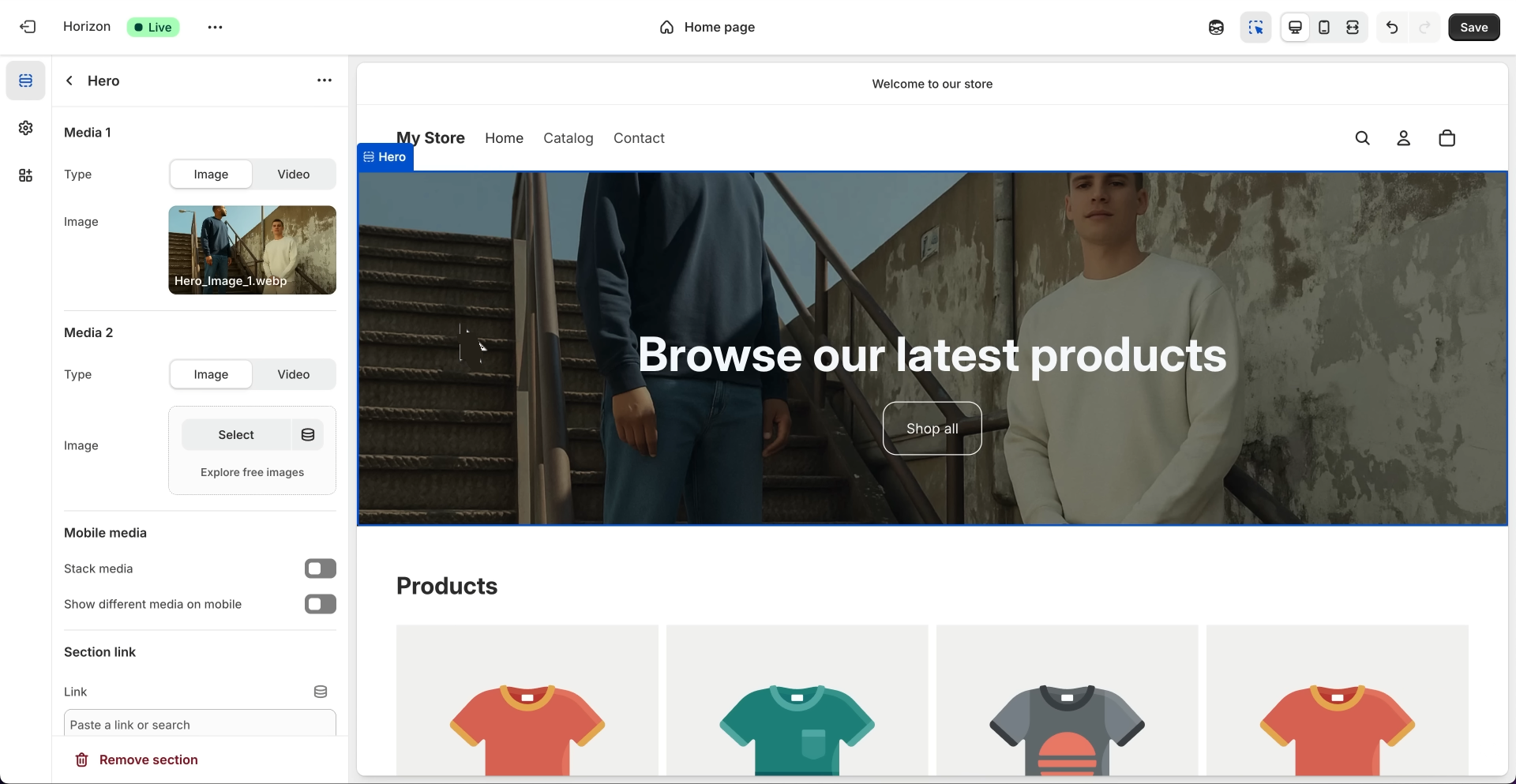 new online store website in Shopify